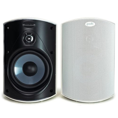 Polk Audio Atrium 4 Outdoor Speakers, Powerful Bass (Pair, White) - color: White, size: 2 Speakers, style: Atrium 4