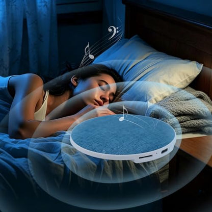 Pillow Speaker for Sleeping with Built-in White Noise, Bluetooth 5.4 Sleep Aid for Side Sleepers, Auto-Off Timer, 48H Battery, USB-C Bedside Sleep Speaker