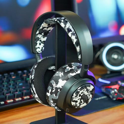 WC Side Plates for Arctis Nova Pro Wireless, Pro Wired & Nova Elite | Made by Wicked Cushions | Also fits Nova Pro Omni, 7, 7X & 7P | Snow Camo - color: Snow Camo
