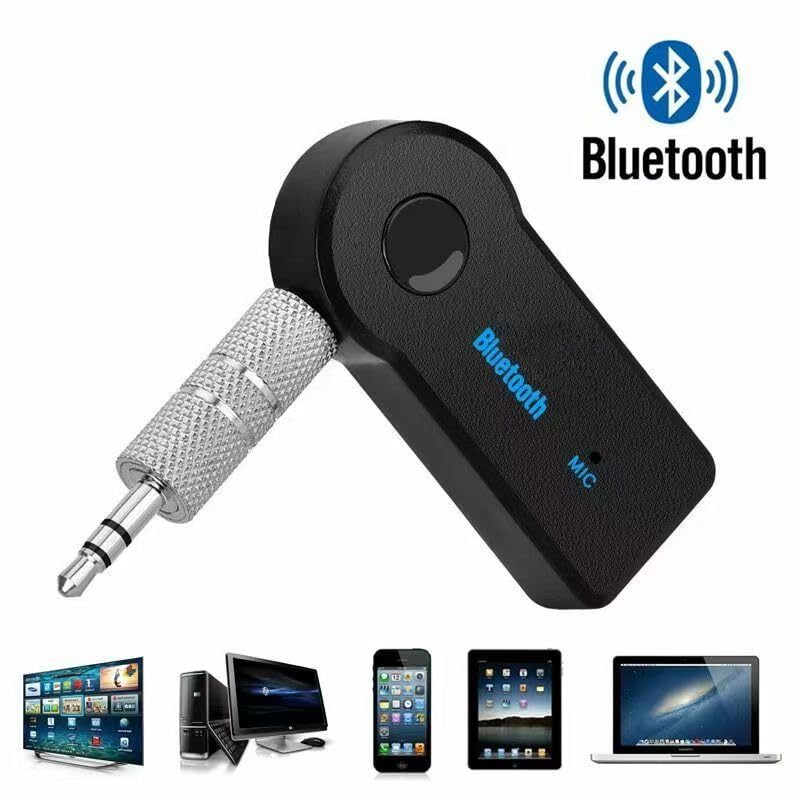 Bluetooth Transmitter Receiver Wireless Adapter: 3.5mm Aux Jack Stereo Audio Input Output - for TV Car Headphone Speakers