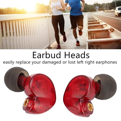 2 Pcs MMCX Interface Replacement Earbud Heads Detachable HiFi Earphone Head with Comfortable Fit for SE215 SE315 SE535(Red) - color: Red