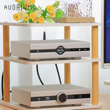 Gustard Audalytic HP70 Fully Balanced Discrete Headphone Amplifier, LME49720 Dual OP-Amps Class A Amp, 2xRCA/XLR Input 4.4mm Balanced/6.35mm Single-End Headphone/Rear XLR Preamplifier (Silver) - color: Silver