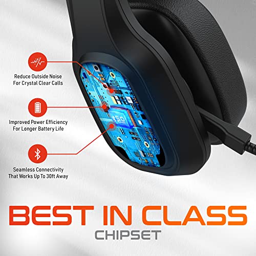 Delton 20X Wireless Computer Headset with USB Dongle | Trucker Bluetooth Headset with Noise Canceling Mic, 35Hrs Talk Time, For Cell Phone, Drivers, Office, Call Center - Black - size: Headset with USB Dongle