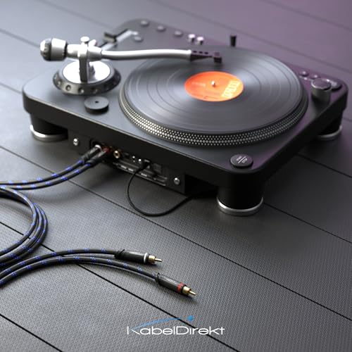 KabelDirekt – RCA Cable – 6ft – 2×2, Braided | Coaxial, subwoofer/amp/HiFi/home cinema/Blu-ray, analog & digital - color: Nylon Braiding, size: 6 feet