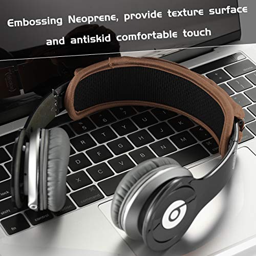 Universal Replacement Headband Cushion Pad Cover Protector Compatible with ATH M50X, QC 35i/35ii, QC25, Solo 2/Solo 3, Studio 2/3 Headphones (Brown) - color: Brown