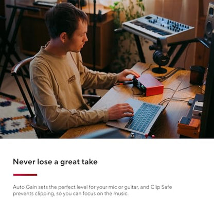 Focusrite Scarlett 4i4 4th Gen USB Audio Interface, for Musicians, Songwriters, Guitarists, Content Creators — High-Fidelity, Studio Quality Recording, and All the Software You Need to Record | 4-In 4-Out, 2 Mic Preamps, 2 Hi-Z Inputs, 4 Line Inputs, MIDI