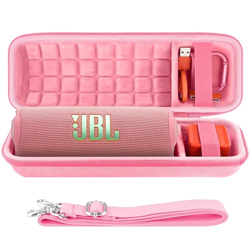 co2CREA Hard Travel Case for JBL Flip 7/6/5/4 Speaker, Pink - color: Pink Case