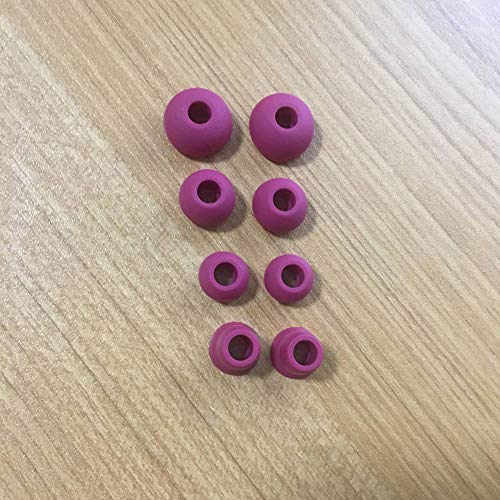 Replacement Silicone Earbuds Ear Tips Eargels Buds Set Compatible with Beats Powerbeats 3 Powerbeats 2 Wireless in-Ear Earphones (4 Pairs/Brick Red) - color: Brick Red
