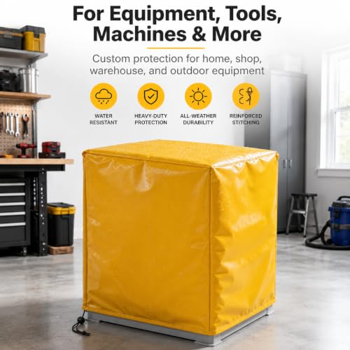 Corevibe Custom Size Dust Cover, PVC Coated Cover for Equipment Tools | Heavy-duty PVC coated fabric, custom fit design, reinforced edges, easy-clean surface for equipment protection.