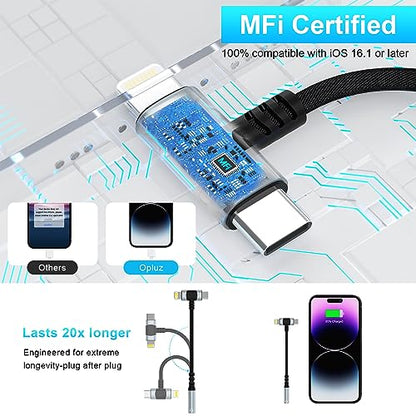 Lightning and USB C to 3.5mm Audio Adapter iphone 16 Headphone AdapterUSB-C iphone Aux adapter for Headphone Jack, Aux to USB C and Lightning Earbus Adapter for iPhone 16 15 14 13 ipad,Sanmsung, Pixel
