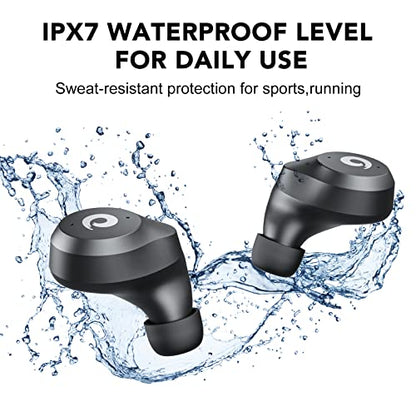 X9 Wireless Earbuds Bluetooth 5.3 Headphones Waterproof Stereo Earphones in Ear Touch Control with Microphone Headset with Deep Bass for Sport, Gaming and Running (Green-Gray) - color: Green