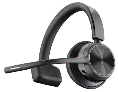 Poly - Voyager 4310 UC Wireless Headset + Charge Stand (Plantronics) - Single-Ear Headset- Connect to PC/Mac via USB-A Bluetooth Adapter, Cell Phone via Bluetooth-Works w/Teams (Certified), Zoom&More - style: Headset + Charge Stand