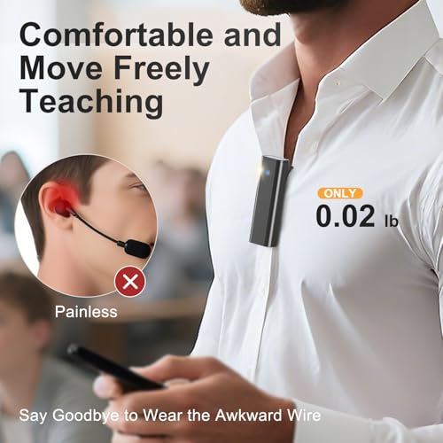 PRUNUS A10 Voice Amplifier Wireless with Lavalier Microphone - color: Black