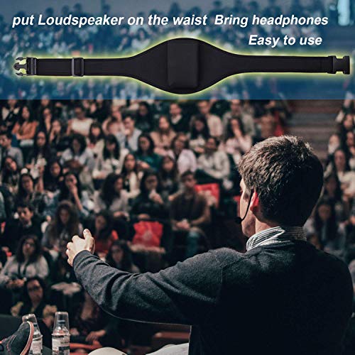 2 Pack Mic Belt for Fitness Instructors,Vertical Microphone Transmitter Carrier Belt for Fitness Class,Public Speaking,Theatre,Pilates Teachers,Spin Yoga - color: 2 PACK-Full Black