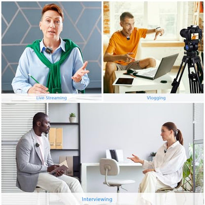 BOYA Wireless Lavalier Microphone BY-M1V2 Dual Channel Wireless Microphones for Cameras DSLR Smartphone Cordless Clip on Lapel Mic for Video Recording YouTube Vlogging Live Streaming Interview - size: BY-M1V2