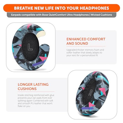 WC PadZ QC Ultra - Earpads for Bose QuietComfort Ultra Gen 1 & 2 | Made by Wicked Cushions | Enhanced Comfort, Thickness & Durability | 90's Black - color: 90's Black