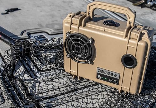 DemerBox: Waterproof, Portable, and Rugged Outdoor Bluetooth Speakers. Loud Sound, 40+ hr Battery Life, Dry Box + USB Charging, Multi-Pairing Party Mode. Built to Last + Fully Serviceable (Green DB1) - color: Pesaro Green