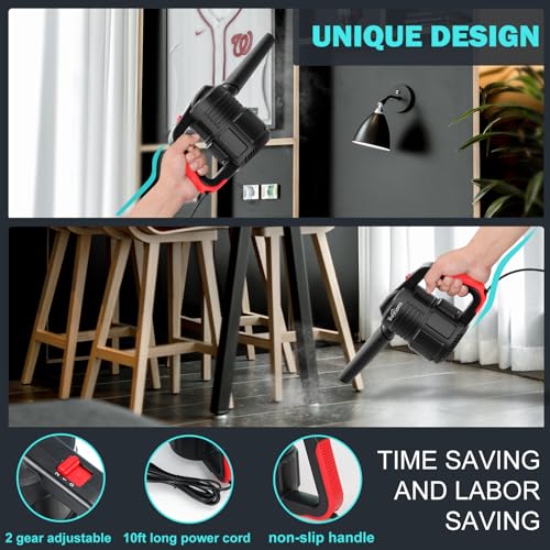 innhom 600W Electric Air Duster for Computers Air Duster for Keyboard Cleaner 42CFM Air Duster Compressed Air for PC Laptop Blinds Printer Dust Crumbs Replaces Compressed Air Can