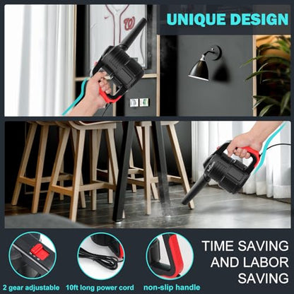 innhom 600W Electric Air Duster for Computers Air Duster for Keyboard Cleaner 42CFM Air Duster Compressed Air for PC Laptop Blinds Printer Dust Crumbs Replaces Compressed Air Can