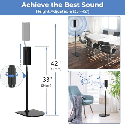 Pack of 1 Height Adjustable Stand for Bose Speaker Stands, with Slideconnect Bracket, for Surround 700, OmniJewel Lifestyle 650, CineMate GS Series II, for Bose 700 Speakers Stands