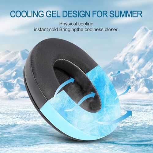 GVOEARS Cooling Gel Replacement Ear Pads for HyperX Cloud 1/2/3/Pro - Black