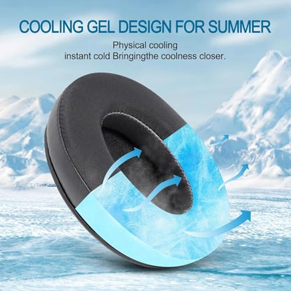 GVOEARS Cooling Gel Replacement Ear Pads for HyperX Cloud 1/2/3/Pro - Black