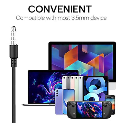 2 Pack Noise Isolating Wired in-Ear Earbuds, 3.5mm Corded Headphones with in-Line Microphone, Volume & Track Control, All-Day Comfort Fit
