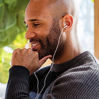 Panasonic ErgoFit Wired Earbuds, In-Ear Headphones with Dynamic Crystal-Clear Sound and Ergonomic Custom-Fit Earpieces (S/M/L), 3.5mm Jack for Phones and Laptops, No Mic - RP-HJE120-N (Rose Gold) - color: Rose Gold, style: No Mic