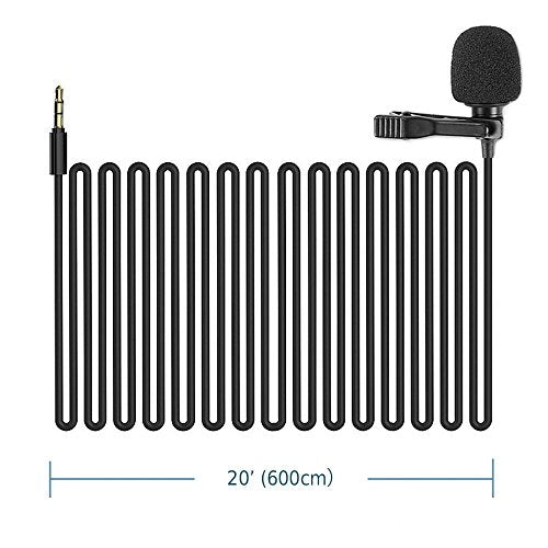 Saramonic SR-XMS2 Broadcast-Quality X/Y Stereo Lavalier Omnidirectional Microphone with 3.5mm TRS Connector for DSLR Cameras, Camcorders, Recorders & Saramonic Devices