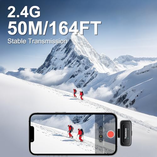Mini Wireless Microphone for iPhone Android Tablets - color: 2TX+1 C RX+1 Lightning Adapter+Charging Case