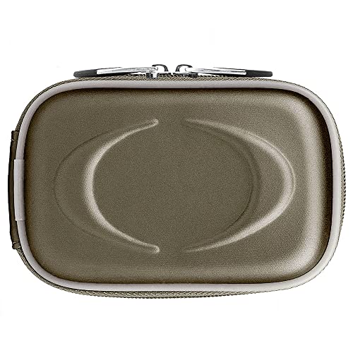 Vangoddy Hard Shell EVA Carrying Case with Carabiner and Dual Zipper for Hearing Aids, In-Ear Monitors, Small Medical Devices, Earbuds and Accessories - Gun Metal - color: Gun Metal