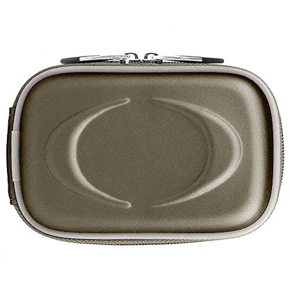 Vangoddy Hard Shell EVA Carrying Case with Carabiner and Dual Zipper for Hearing Aids, In-Ear Monitors, Small Medical Devices, Earbuds and Accessories - Gun Metal - color: Gun Metal