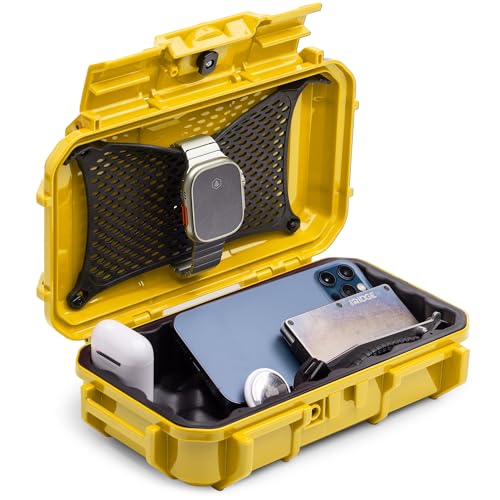 Evergreen 56 Dry Box - EDC Tough Protective Case USA Made for Organization of Cameras, Phones, Camping, Fishing, Hiking, Water Sports (Yellow) - color: Yellow