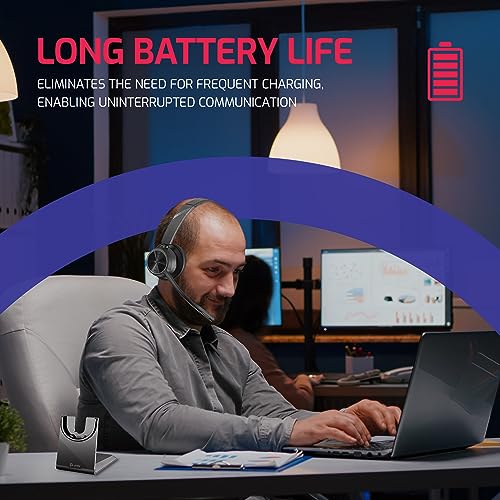 Poly Voyager 4310 - UC Wireless Bluetooth Mono Headset (USB-C) Teams with Charge Stand - Bundled with GTW Microfiber Cloth - Compatible with Deskphone, PC/Mac, Works with Zoom, RingCentral, Vonage