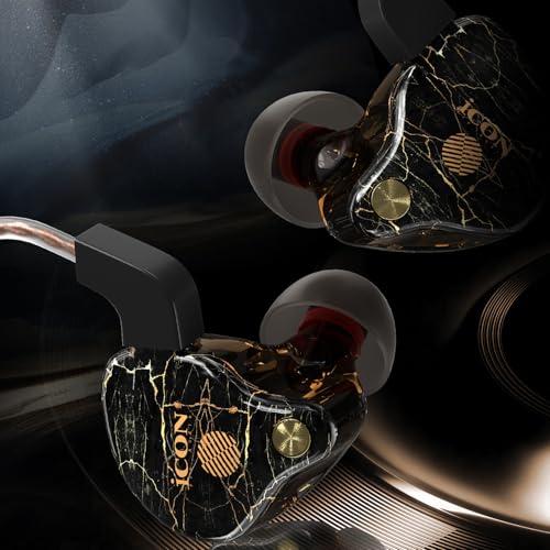 iCON Pro Audio Scan 10 in-Ear Monitors (Brown) - Professional Wired Earphones with 3.5mm Jack for Stage, Studio, PC, Smartphone - Noise Isolating IEM (Skin Tone)