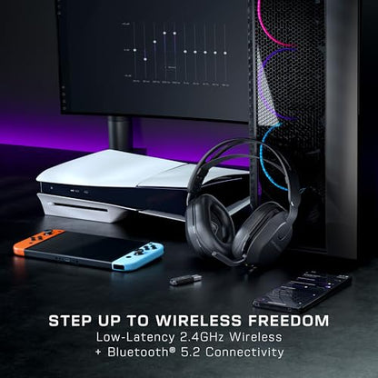 Turtle Beach Stealth 500 Wireless Multiplatform Gaming Headset Renewed PC | PS5, PS4, PlayStation, Bluetooth, 40mm Drivers, Rechargeable 40-Hr Battery, Flip-to-Mute Mic, Memory Foam, Lightweight, Black - style: Stealth 500