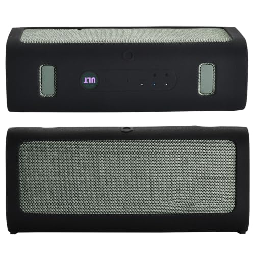 Case for Sony ULT Field 3 Speaker, Shockproof Non-Slip Cover | Custom-fit silicone cover, shockproof, non-slip grip, includes shoulder strap. Protects against scratches, dust, drops. - color: Black