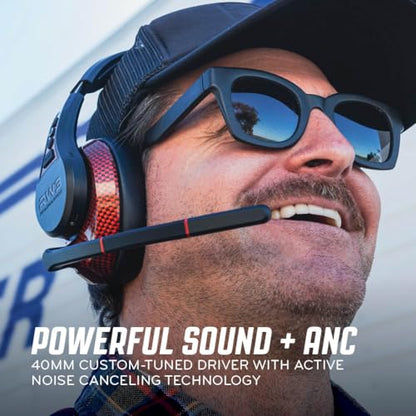 RoadWarrior RW3 Bluetooth Trucker Headset - 105dB 40mm Speaker AI ENC Mic | Noise Cancelling, 50+ Hour Battery Life, 180ft Wireless Range, ANC Audio, IP54 Rugged with Voice Control, Over-Ear Fit