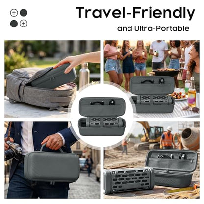 Hard Travel Case Compatible with Turtlebox Ranger Outdoor Portable Bluetooth 5.4 Speaker, Hard Carrying Case with Handle, Shockproof Protective Speaker Storage Bag (Only Case) (gray) - color: gray