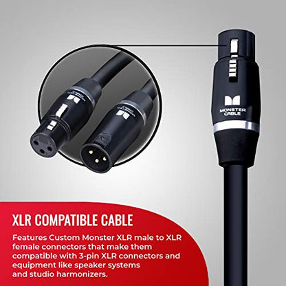 Monster Cable Prolink Studio Pro 2000 XLR Microphone Cable, 30 Foot Balanced Mic Cable, Gold XLR Male to Female Connectors, Multi-Gauge Wire Network Studio Cable - size: 30 Ft.