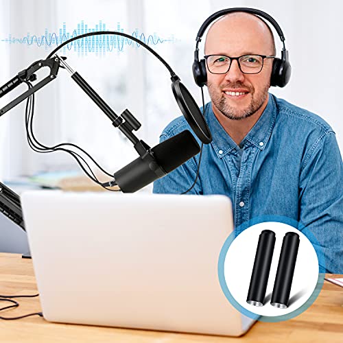 YOUSHARES Mic Stand Extension, 5/8" Female to 5/8" Male Microphone Extension Tube for Desk Stands(3.15 in) 2Pcs - color: 01_Blue