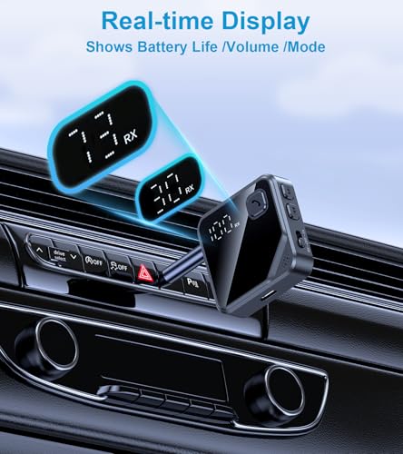 Bluetooth Transmitter Receiver for TV & Airplane AUX Adapter | Airplane Bluetooth Adapter for Headphones, Bluetooth Receiver for Car Stereo/Home Stereo, Bluetooth 5.3 Audio Adapter