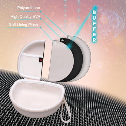 Headphone Case Compatible with Beats Studio Pro/Solo 4 / Studio 3 / Solo 3 / Picun B8 / BERIBES/JLab JBuds Lux ANC Wireless Bluetooth Noise Cancelling Headphones (Pearl White) - color: Pearl White