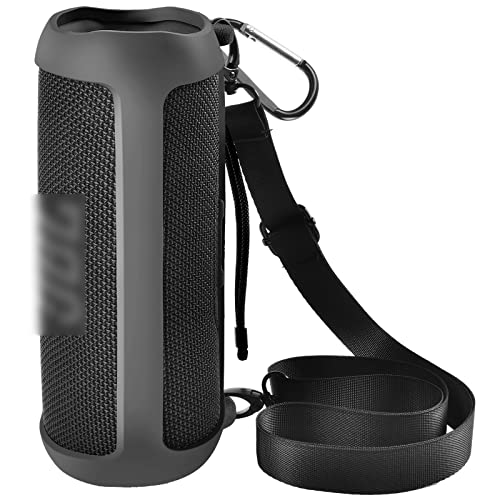 Comecase Silicone Case for JBL FLIP 6 Waterproof Portable Bluetooth Speaker - color: Black