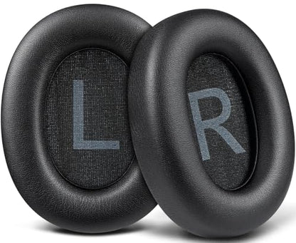 SOULWIT Earpads for TOZO HT2/HT3 Headphones, Ear Pads Cushions with Softer Protein Leather, Noise Isolation Foam - Black - color: Black