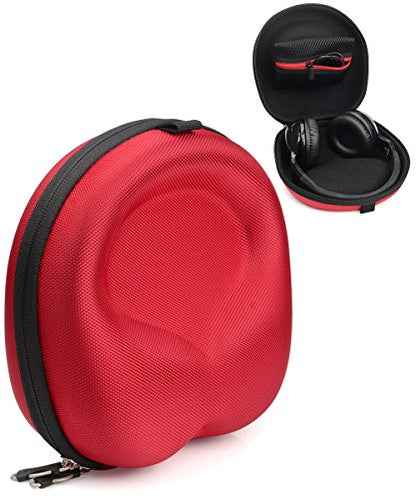 Headphone Case for Beats EP, Studio3, Jabra Move, Skullcandy Hesh3, Hesh 2, Hesh 2 Wireless, Grind, Crusher, Uproar, Raycon Everyday Wireless Bluetooth Over Ear Headphones - color: Red