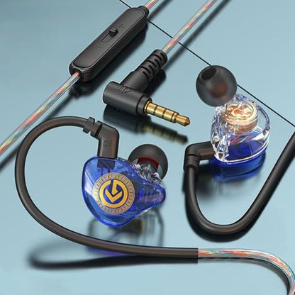 Wired Gaming Earbuds with Mic, Japan Tuning Tech, Deep Bass & HiFi Sound, Noise Isolating in-Ear Headphones, Zero-Lag for Gaming, Crystal-Clear Calls, Laptop, Switch - 3.5mm Blue - color: Blue