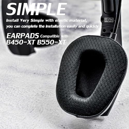Ear Pads Compatible with B450-XT B550-XT Headset I with Microphone Foam (Cooling Gel Breathable Mesh)