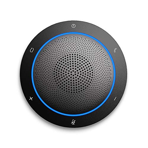 Bluetooth Conference Speakerphone Wireless Microphone and Speaker for Mobile Phone and Computer, USB Office Speakerphone for Skype, Zoom