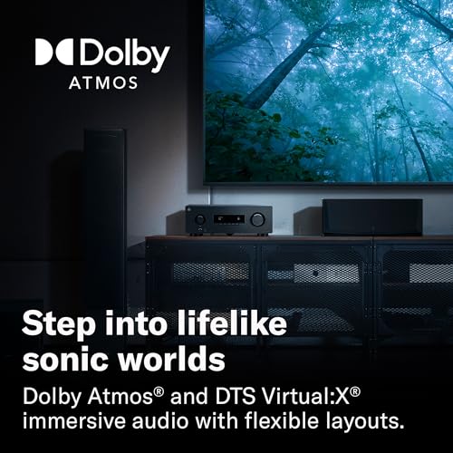 Yamaha RX300A 5.2-Channel Home Theater AV Receiver with Dolby Atmos, 4K120/8K HDMI and Bluetooth Multipoint (Black)